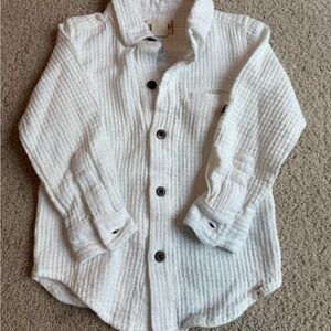 Classic Kids White Button-Down Shirt